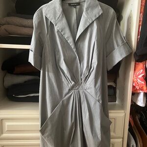 LAFAYETTE 148 NEW YORK Cotton Gray Dress Size 12